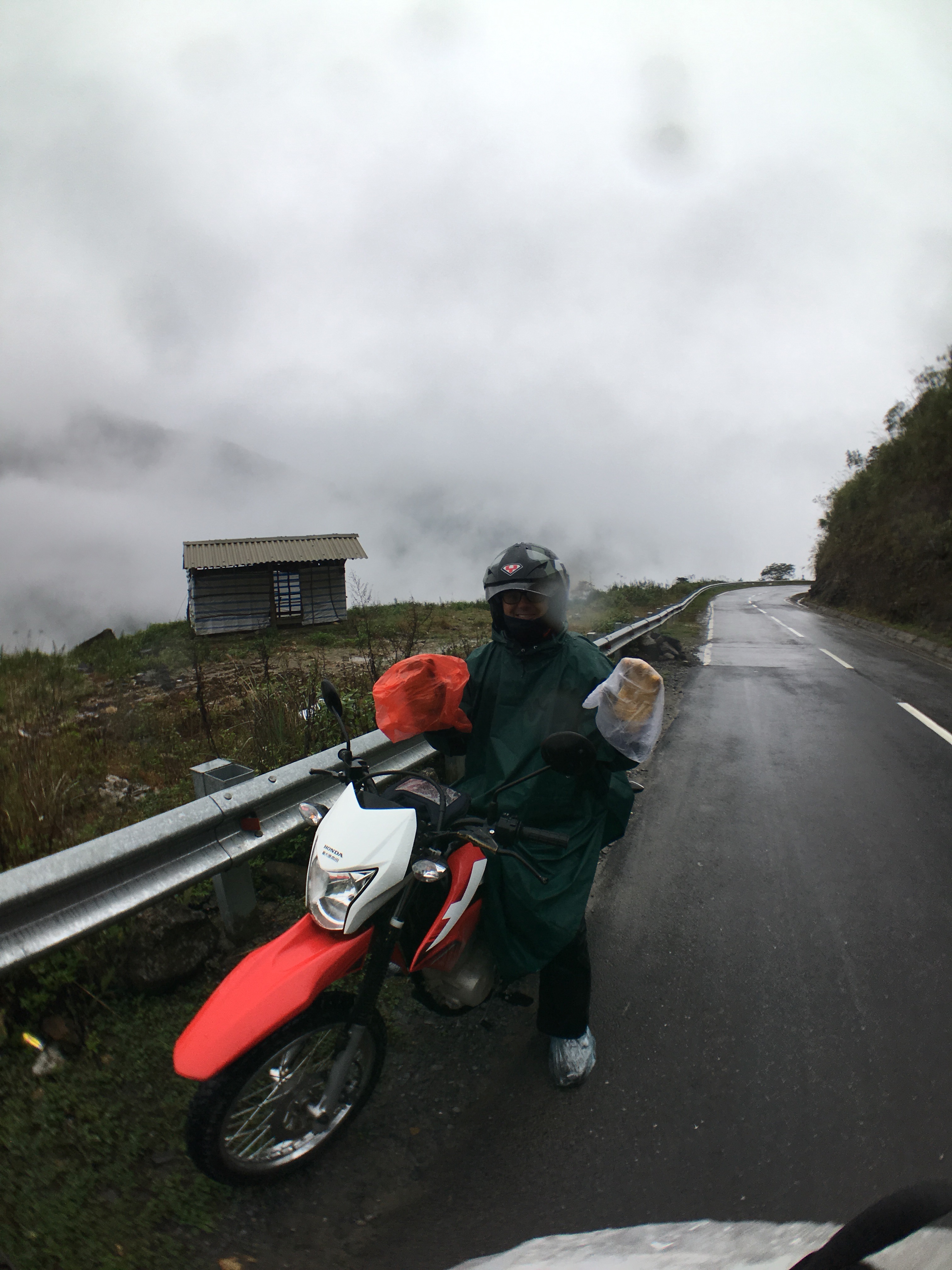 Shawn had to have Canada coloured shopping bags!