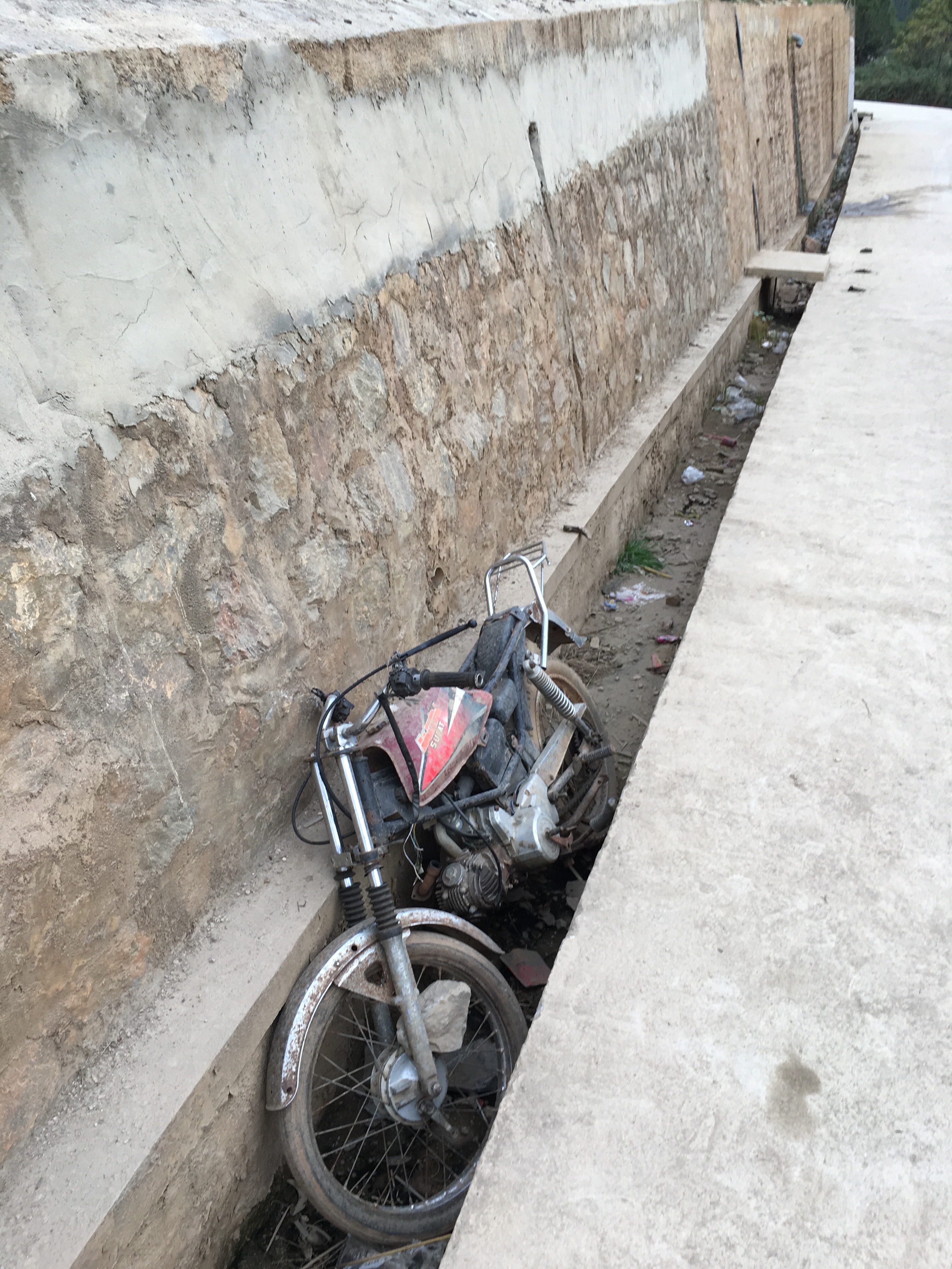 I’ve worried about getting my bike stuck in the drainage ditch. I guess you just leave it...